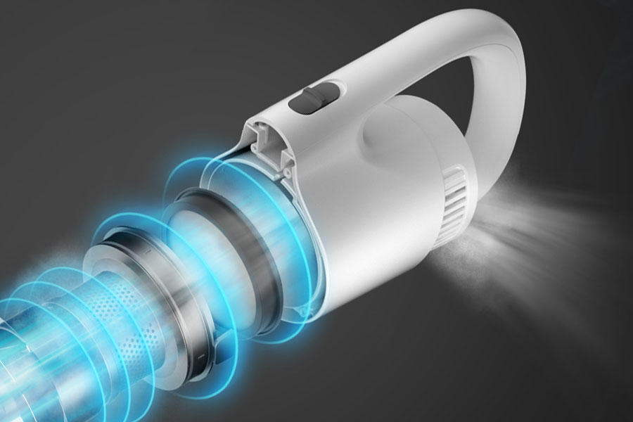 Mencegah polusi udara dengan filter debu berlapis.